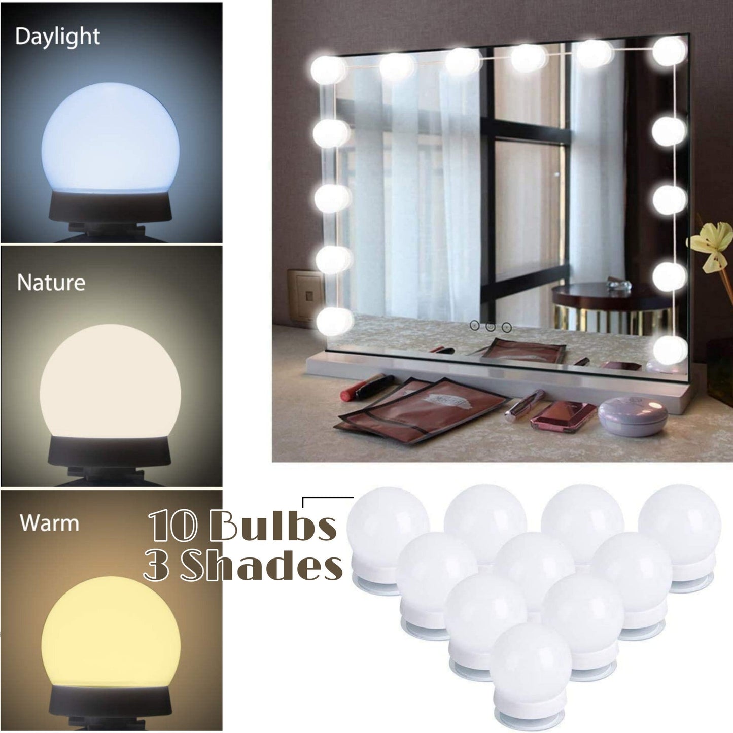 Vanity Lights | 10 Bulb Vanity Lights | 3 Mode Vanity Lights